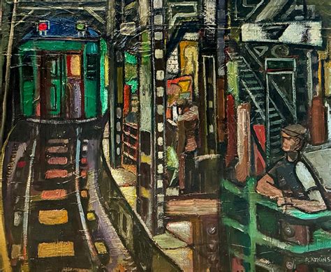 David Atkins - NYC Subway Mid 20th Century Modern American Scene Social ...