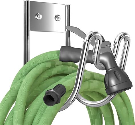 Amazon.com: Josmimic Stainless Steel Garden Hose Holder - Silver SS304 ...