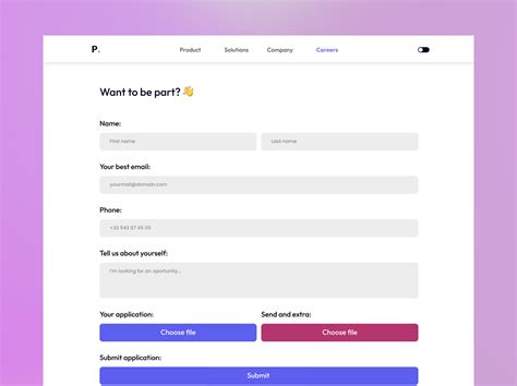 Image result for Job Application Form Using HtmlForm