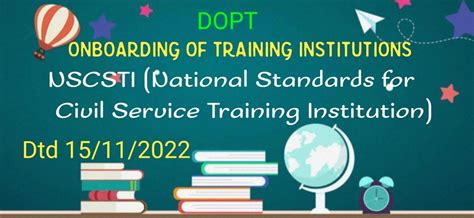 Onboarding of Training Institutions to NSCSTI (National Standards for ...