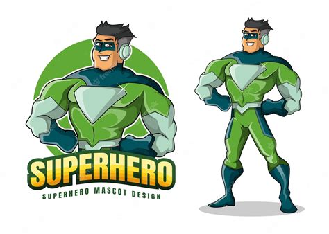 Green-Haired Girl Superhero Standing In Proud Pose - Vector Clipart ...