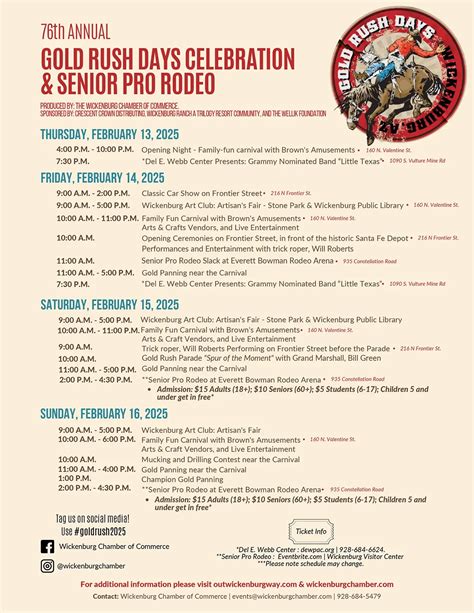 76th Annual Gold Rush Days And Senior Pro Rodeo - Wickenburg Social