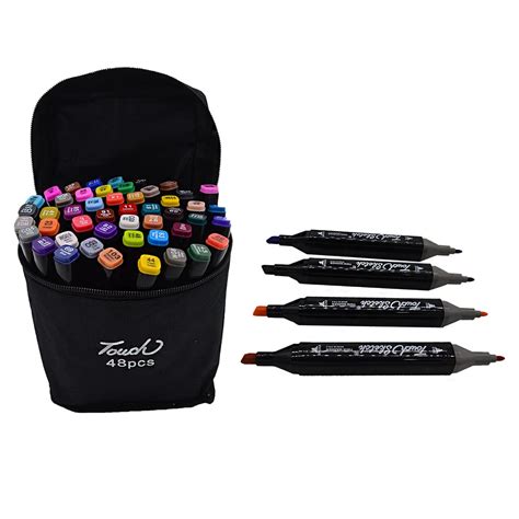 SYGA 48 Graphic Marker Set, Dual Tips Blender Art Markers for Drawing ...