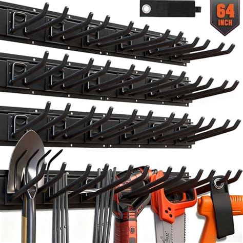 HORUSDY 64-Inch Heavy Duty Garage Organization Rack, 4 packs Rails and ...