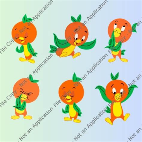 Disney Orange Bird Png Svg, Orange Bird Svg, Snacks Svg, Family ...