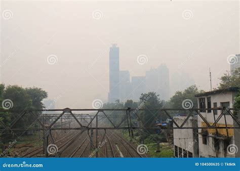 Mumbai Bombay Downtown Skyscraper Air Pollution Cityscape India Stock ...