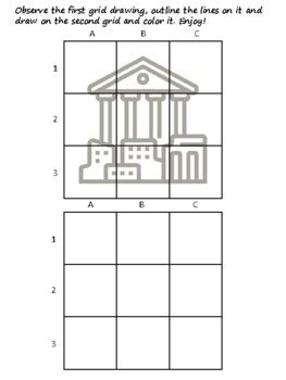 28 Ancient Greece Easy Grid Drawing Activities, Ancient Greece Art ...