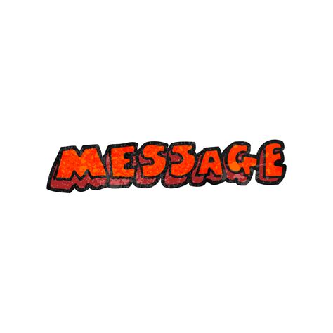 hand textured cartoon message text 45142019 PNG