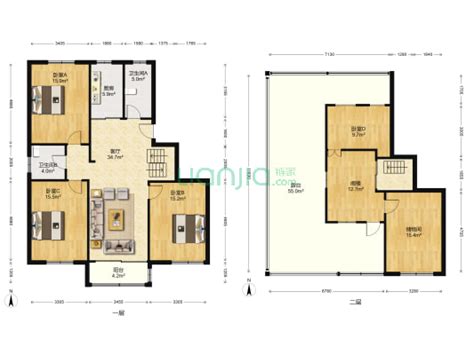 126平方 新中式+高级烟灰蓝, - 效果图交流区-建E室内设计网