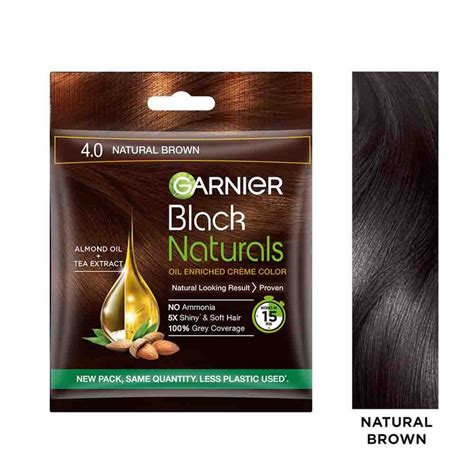 Garnier Black Naturals Natural Brown Hair Color Shade 4 |Garnier India