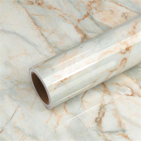 VEELIKE Glossy Blue Gold Marble Contact Paper – Veelike