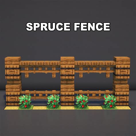 Minecraft Spruce Fence Follow for OP Minecraft Builds 📢 Share with your ...