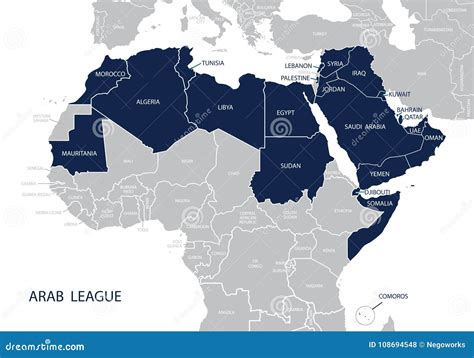 Arab Countries Map Of Kuwait