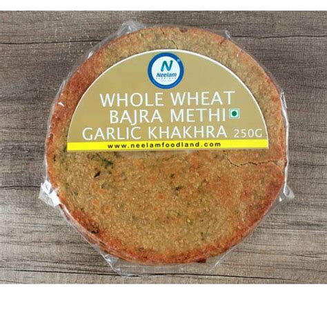 WHOLE WHEAT BAJRI METHI GARLIC kHAKRA 250G NEELAM – JITCO