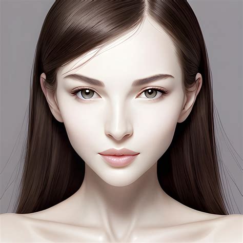 The face shape may present delicate and beautiful features, high ...