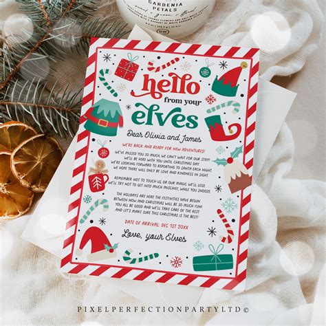 Editable Elves Arrival Letter Elves Return Letter Elves We're Back ...