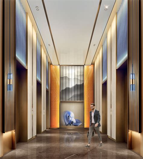 电梯厅2 – 设计本装修效果图