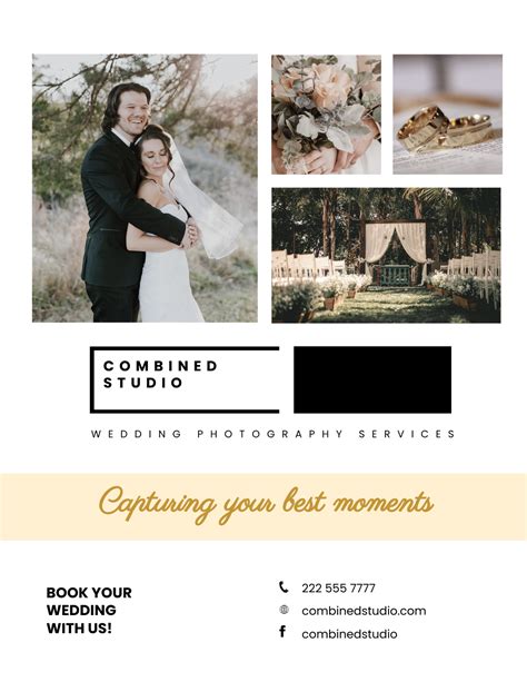Black And White Wedding Photography Flyer