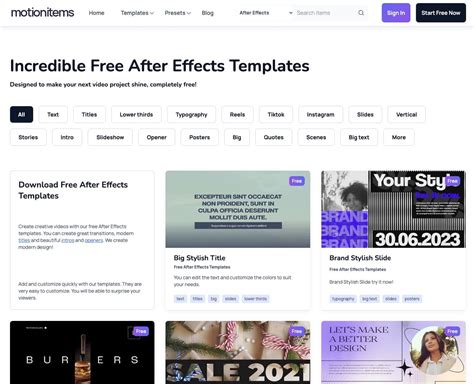 Top Websites for Free Editable After Effects Templates