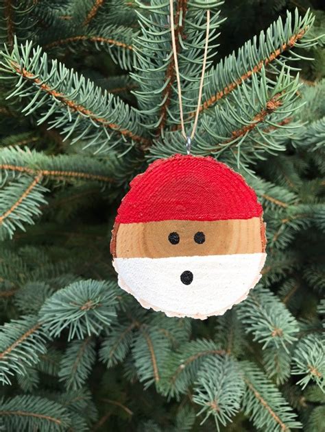 Santa Wood Slice Christmas Ornament | Etsy | Wood christmas ornaments ...