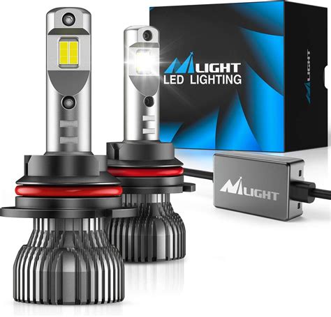 Nilight 9004 LED Headlight Bulbs 9004/HB1 Hi/Lo Beam LED Headlight Bulb ...