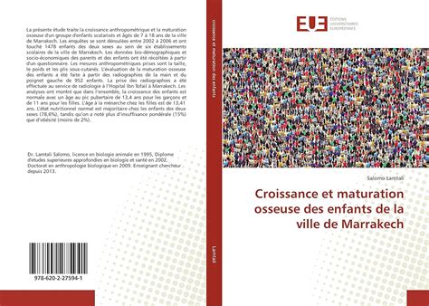 Buy Croissance et maturation osseuse des enfants de la ville de ...