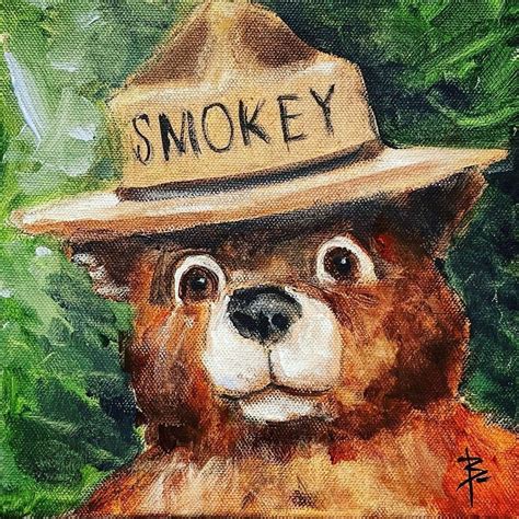 Smokey the Bear with a Stylish Hat
