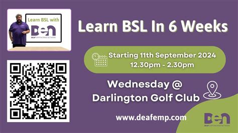 Learn BSL in 6 Weeks, Darlington Golf Club, 9 October 2024 | AllEvents.in