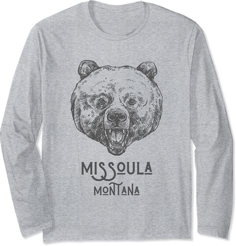 Amazon.com: Vintage Montana State Grizzly Bear Retro Missoula Montana ...