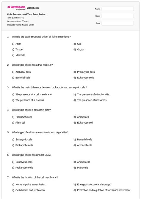 50+ Cell Environments worksheets for Class 10 on Wayground | Free ...