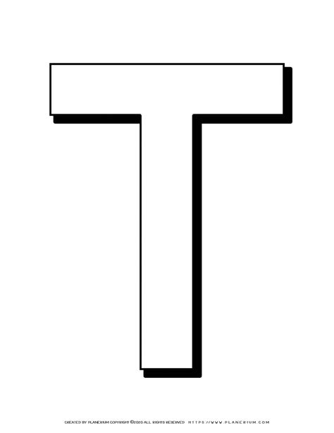 Letter T Coloring Page