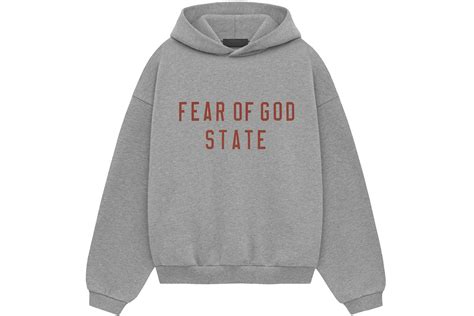 FEAR OF GOD ESSENTIALS KIDS FLEECE HOODIE DARK HEATHER