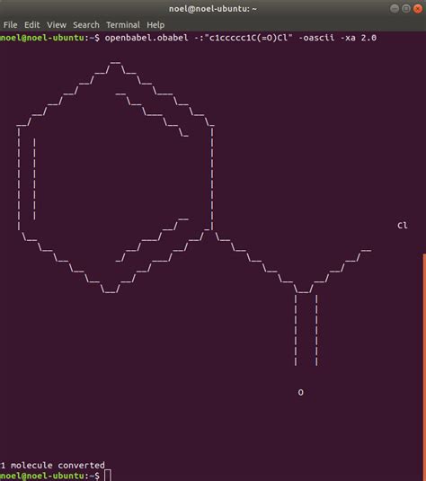 Open Babel Tutorial 的图像结果