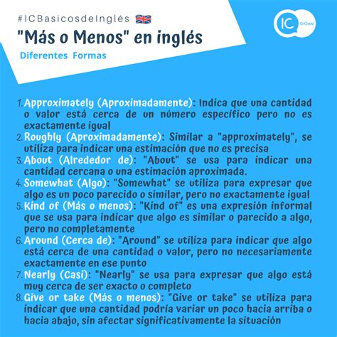 Cómo decir "más o menos" en inglés: Expresiones útiles - | IC Idiomas