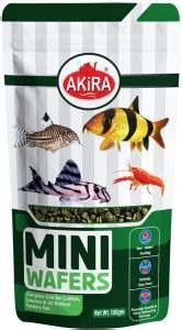 AKIRA AKIRA MINI WAFERS 100gm. Pouch Fish 0.1 kg Dry Adult, New Born ...