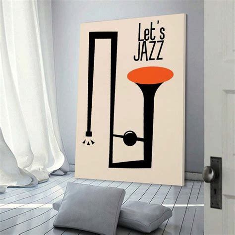 Jazz Poster Framed Canvas Poster Built In Wooden Frame Home Bedroom ...