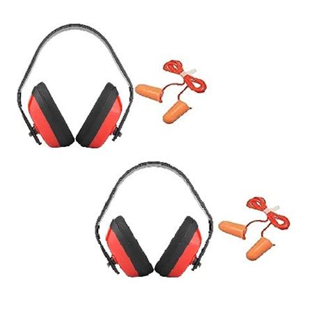 K T I® Ear Muff with Ear Plug Adjustable Height Ear Protectors ...