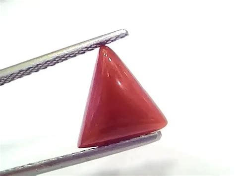 Buy 2.81 Ct Natural Italian Triangle Red Coral Moonga | 3.08 Ratti ...