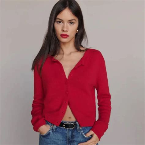 Red Cardigans & Sweaters Are Everywhere This Winter | ELLE
