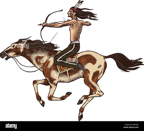 Native Americans Horses Sketches