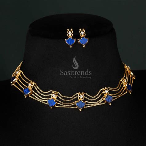 Micro Gold Kerala-Style 5-Layer Palakka Jewellery Set – Sasitrends