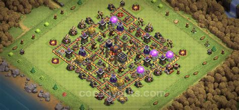 Base TH10 with Link, Anti 3 Stars Max Levels - Town Hall Level 10 Base ...