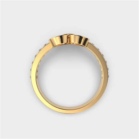 Buy Dual Tone Heart Shaped Ring With Diamonds At Jewelbox