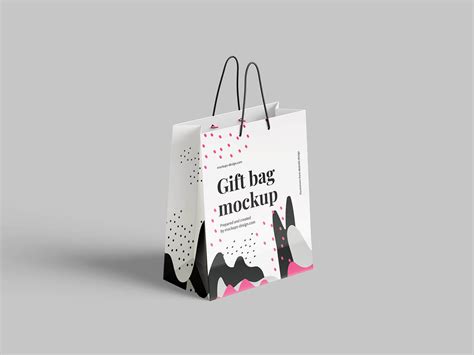 Free Small Paper Gift Bag Mockup PSD Set - PsFiles