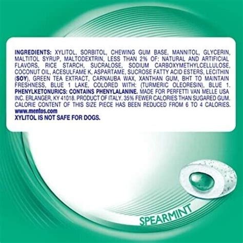 Buy Mentos Pure Fresh Sugar-Free Chewing Gum with Xylitol,Spearmint, 50 ...