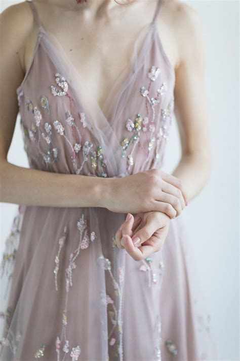 Boho Wedding Dress / Pale Blush Purple Bridal Gown // DIANE - Etsy UK