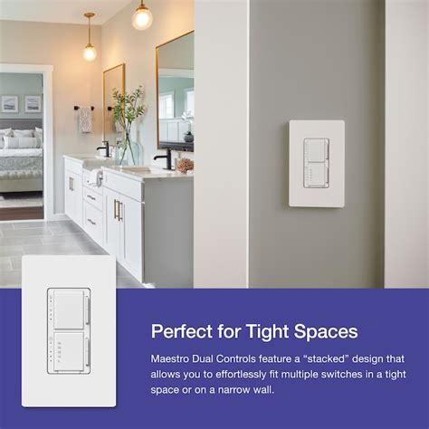 Lutron Maestro Single-pole LED Touch Light Dimmer/Timer, Light Almond ...