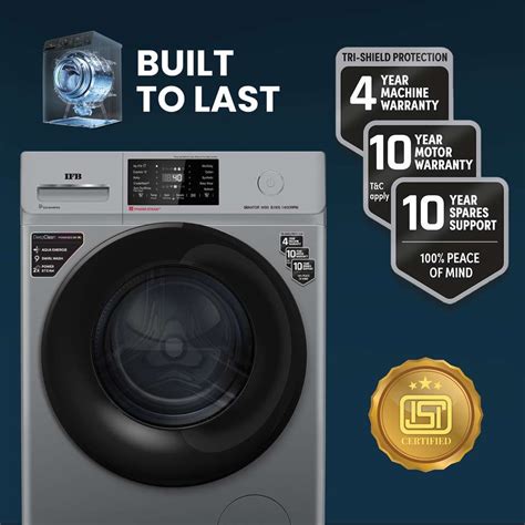 IFB 8 kg 5 Star with Steam Refresh program, 9 Swirl Wash, Eco Inverter ...