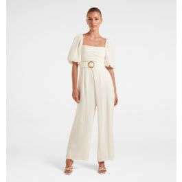 Buy Porcelain Daniela Ruched Front Jumpsuit - Forever New