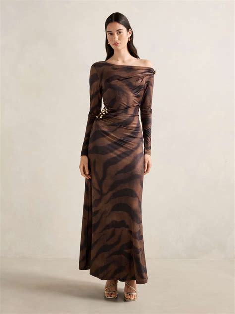 Aimee One Shoulder Print Maxi